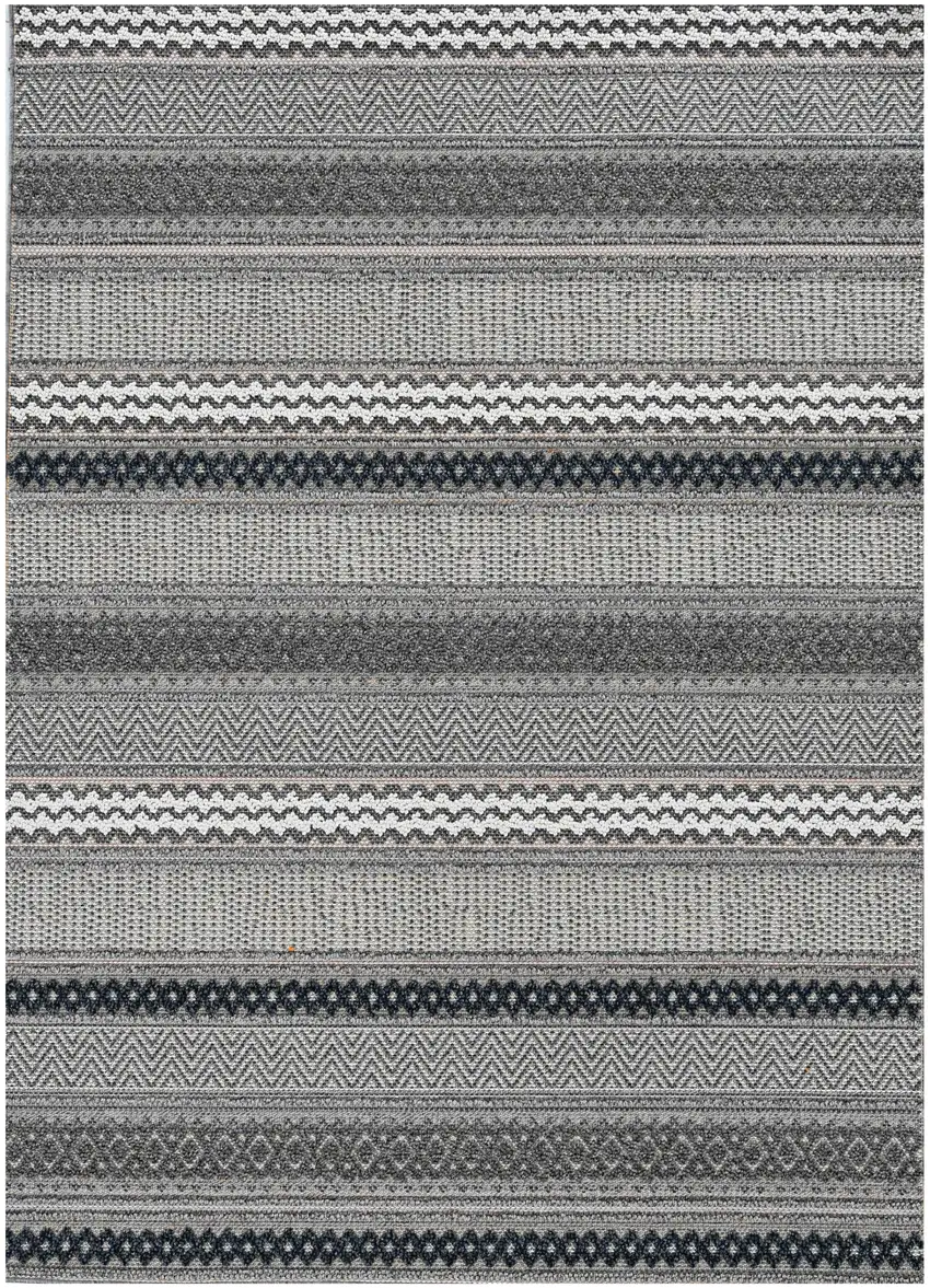 Taupe Geometric Lines Area Rug Photo 2