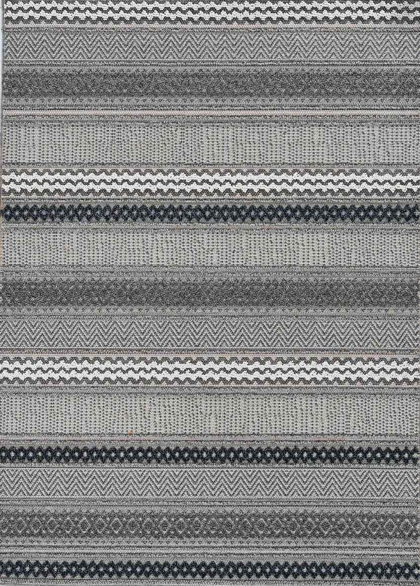 Taupe Geometric Lines Area Rug Photo 2