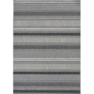 Photo of Taupe Geometric Pattern Indoor Outdoor Area Rug