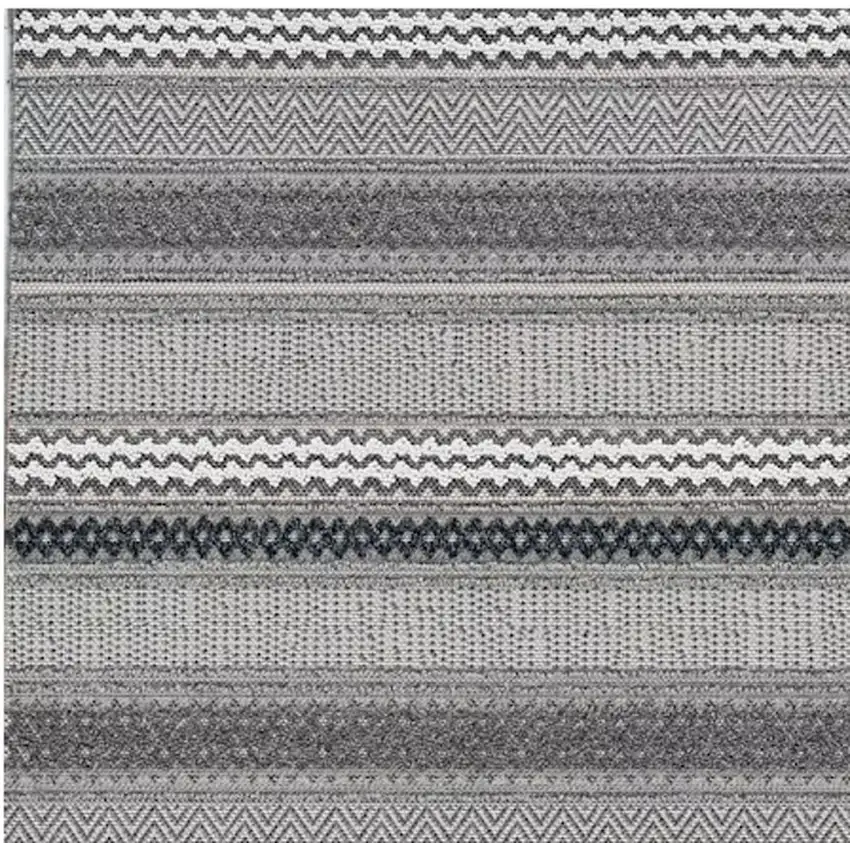 Taupe Striped Area Rug Photo 4