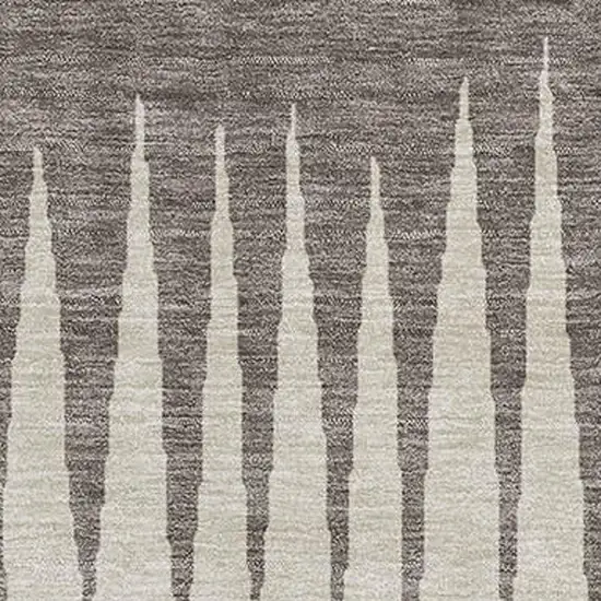 Taupe Gold And Beige Striped Washable Area Rug With UV Protection Photo 4