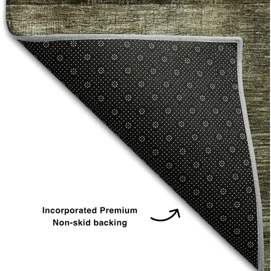 Taupe Gold And Brown Geometric Washable Area Rug With UV Protection Photo 5