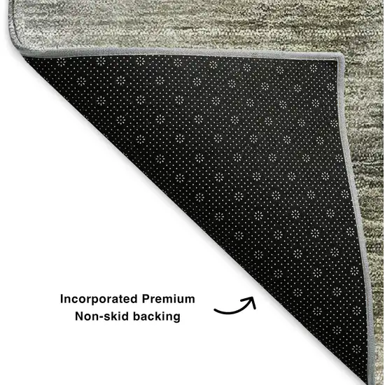 Taupe Gold And Gray Ombre Washable Area Rug With UV Protection Photo 7