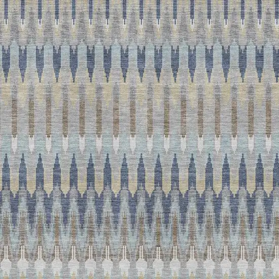 Taupe Gold And Gray Southwestern Washable Area Rug With UV Protection Photo 3