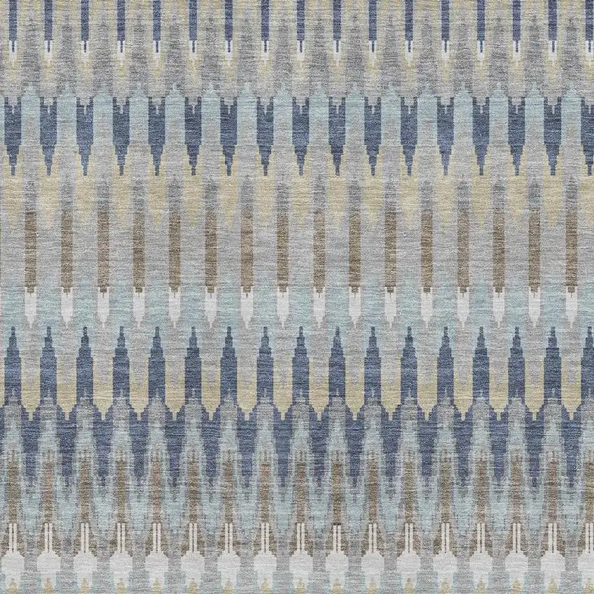 Taupe Gold And Gray Southwestern Washable Area Rug With UV Protection Photo 3