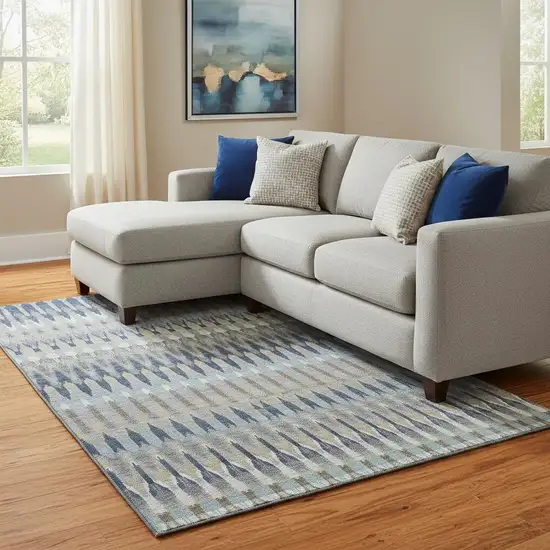 Taupe Gold And Gray Southwestern Washable Area Rug With UV Protection Photo 1