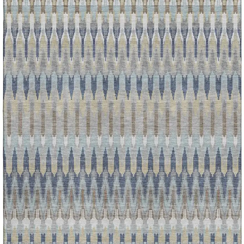 Taupe Gold And Gray Southwestern Washable Area Rug With UV Protection Photo 4