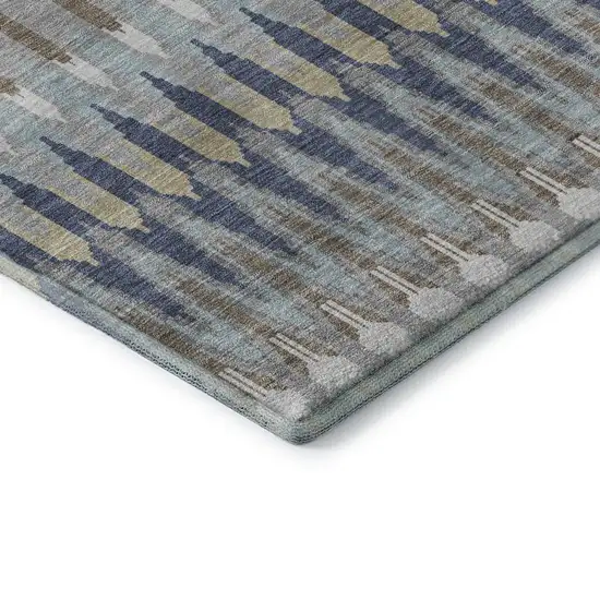 Taupe Gold And Gray Southwestern Washable Area Rug With UV Protection Photo 8
