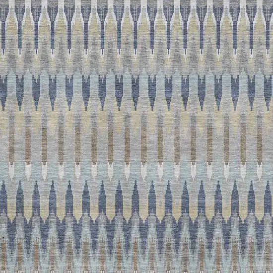 Taupe Gold And Gray Southwestern Washable Area Rug With UV Protection Photo 3