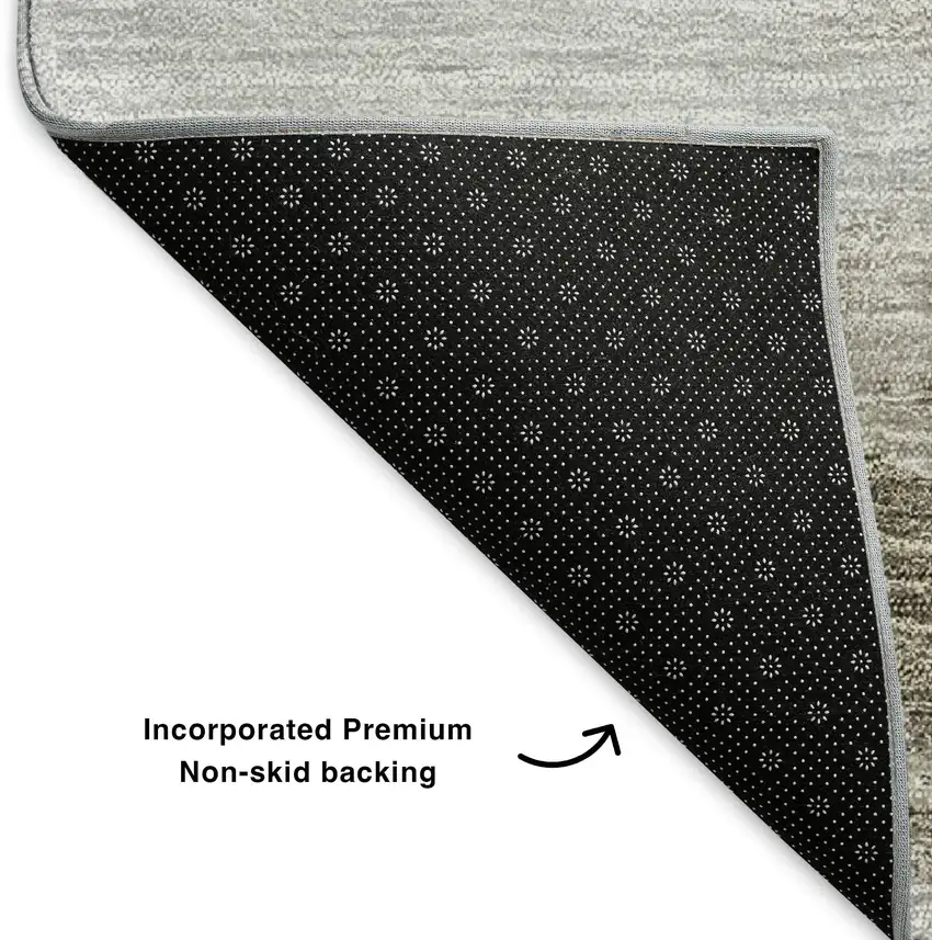 Taupe Gold And Ivory Abstract Washable Area Rug With UV Protection Photo 5