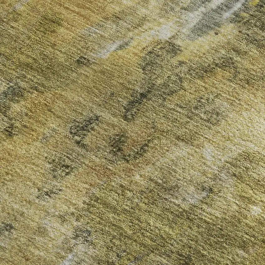 Taupe Gold And Ivory Abstract Washable Area Rug With UV Protection Photo 2