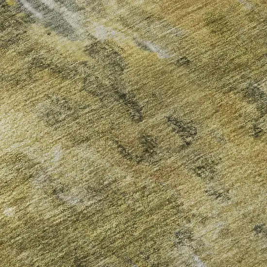 Taupe Gold And Ivory Abstract Washable Area Rug With UV Protection Photo 1