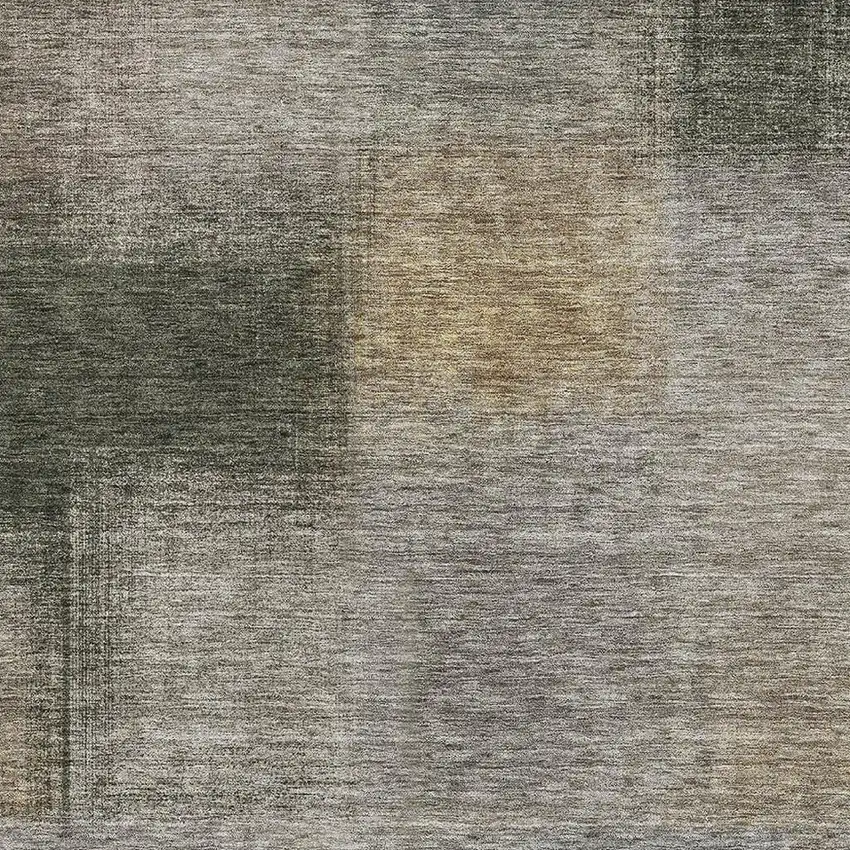 Taupe Gray And Beige Abstract Washable Area Rug With UV Protection Photo 3