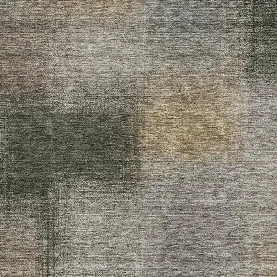 Taupe Gray And Beige Abstract Washable Area Rug With UV Protection Photo 3