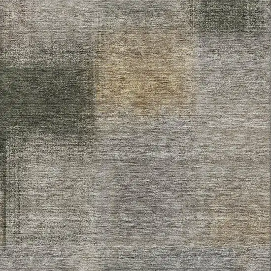Taupe Gray And Beige Abstract Washable Area Rug With UV Protection Photo 3