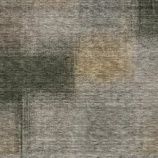 Taupe Gray And Beige Abstract Washable Indoor Outdoor Area Rug Photo 4