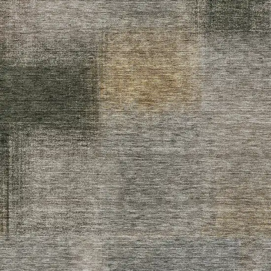 Taupe Gray And Beige Abstract Washable Indoor Outdoor Area Rug Photo 4