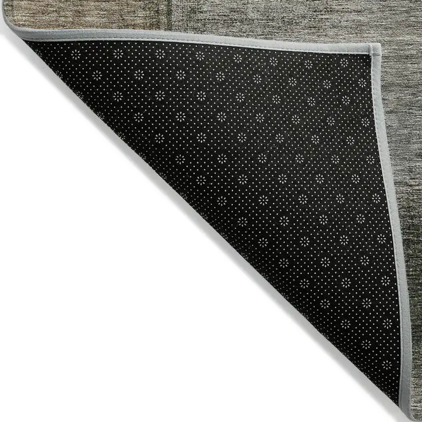 Taupe Gray And Beige Abstract Washable Indoor Outdoor Area Rug Photo 2