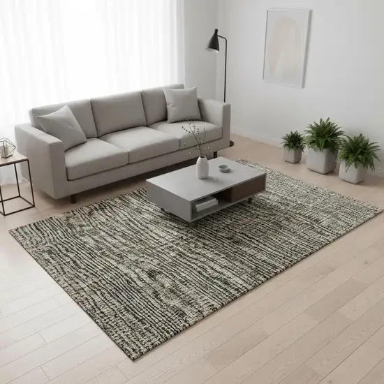 Taupe Gray And Beige Southwestern Washable Area Rug With UV Protection Photo 2