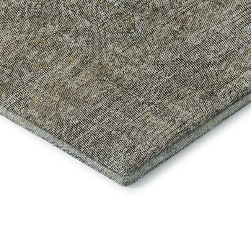 Taupe Gray And Beige Southwestern Washable Area Rug With UV Protection Photo 8