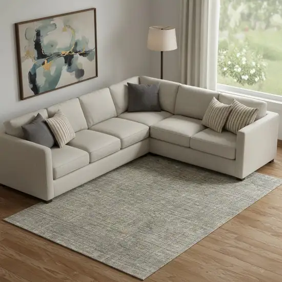 Taupe Gray And Beige Southwestern Washable Area Rug With UV Protection Photo 1