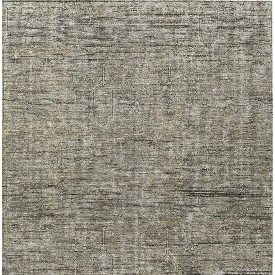Taupe Gray And Beige Southwestern Washable Indoor Outdoor Area Rug Photo 6