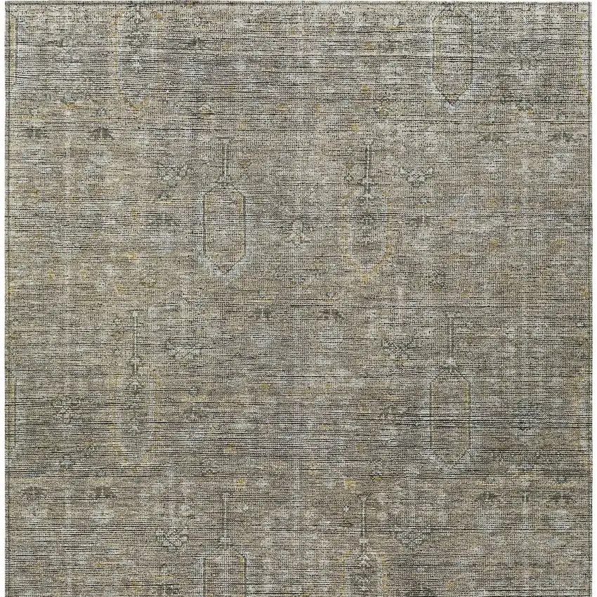 Taupe Gray And Beige Southwestern Washable Indoor Outdoor Area Rug Photo 7