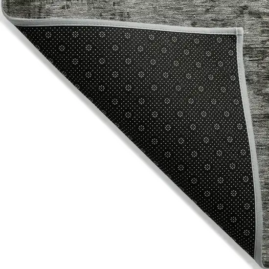 Taupe Gray And Black Abstract Washable Indoor Outdoor Area Rug Photo 3