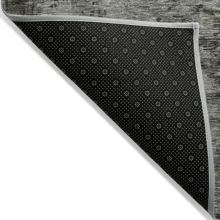 Taupe Gray And Black Abstract Washable Indoor Outdoor Area Rug Photo 3