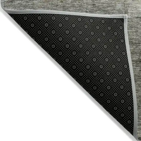 Taupe Gray And Black Abstract Washable Indoor Outdoor Area Rug Photo 2
