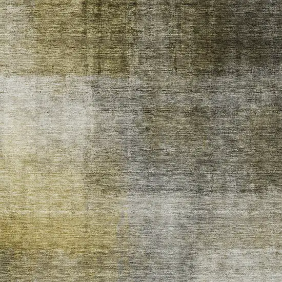 Taupe Gray And Black Abstract Washable Indoor Outdoor Area Rug Photo 5
