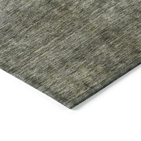 Taupe Gray And Black Abstract Washable Indoor Outdoor Area Rug Photo 4