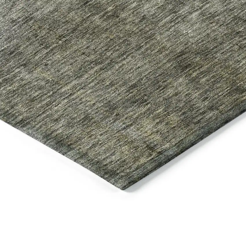 Taupe Gray And Black Abstract Washable Indoor Outdoor Area Rug Photo 4