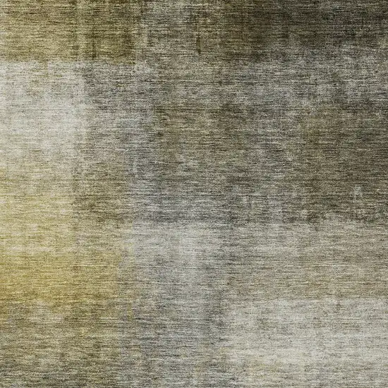 Taupe Gray And Black Abstract Washable Indoor Outdoor Area Rug Photo 5