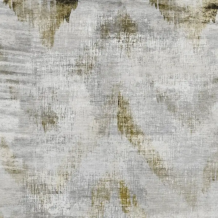 Taupe Gray And Brown Abstract Washable Area Rug With UV Protection Photo 3