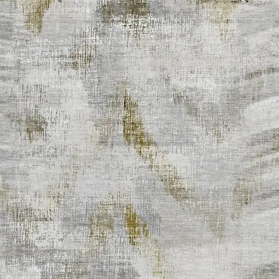 Taupe Gray And Brown Abstract Washable Area Rug With UV Protection Photo 3