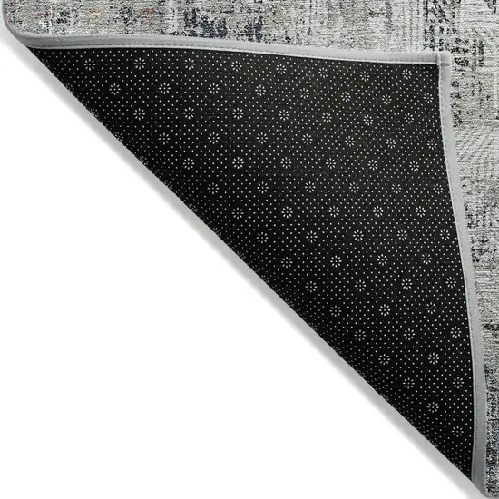 Taupe Gray And Copper Abstract Washable Indoor Outdoor Area Rug Photo 2