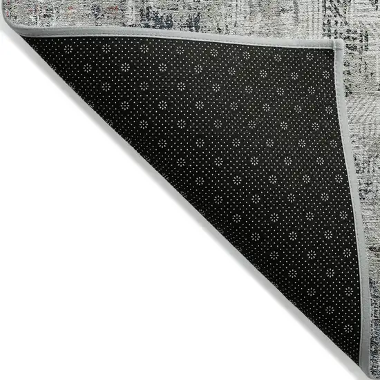 Taupe Gray And Copper Abstract Washable Indoor Outdoor Area Rug Photo 2