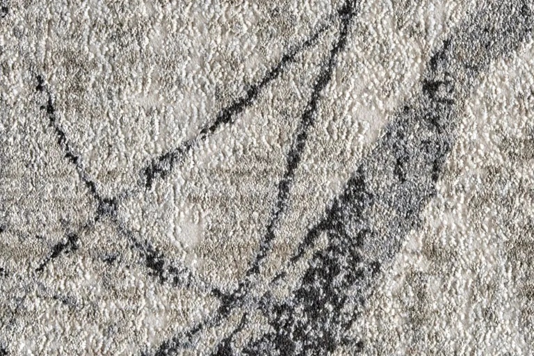 Taupe Gray And Ivory Abstract Stain Resistant Area Rug Photo 1