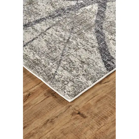 Taupe Gray And Ivory Abstract Stain Resistant Area Rug Photo 4