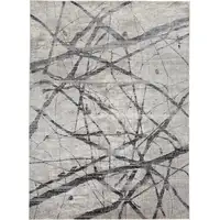 Photo of Taupe Gray And Ivory Abstract Stain Resistant Area Rug