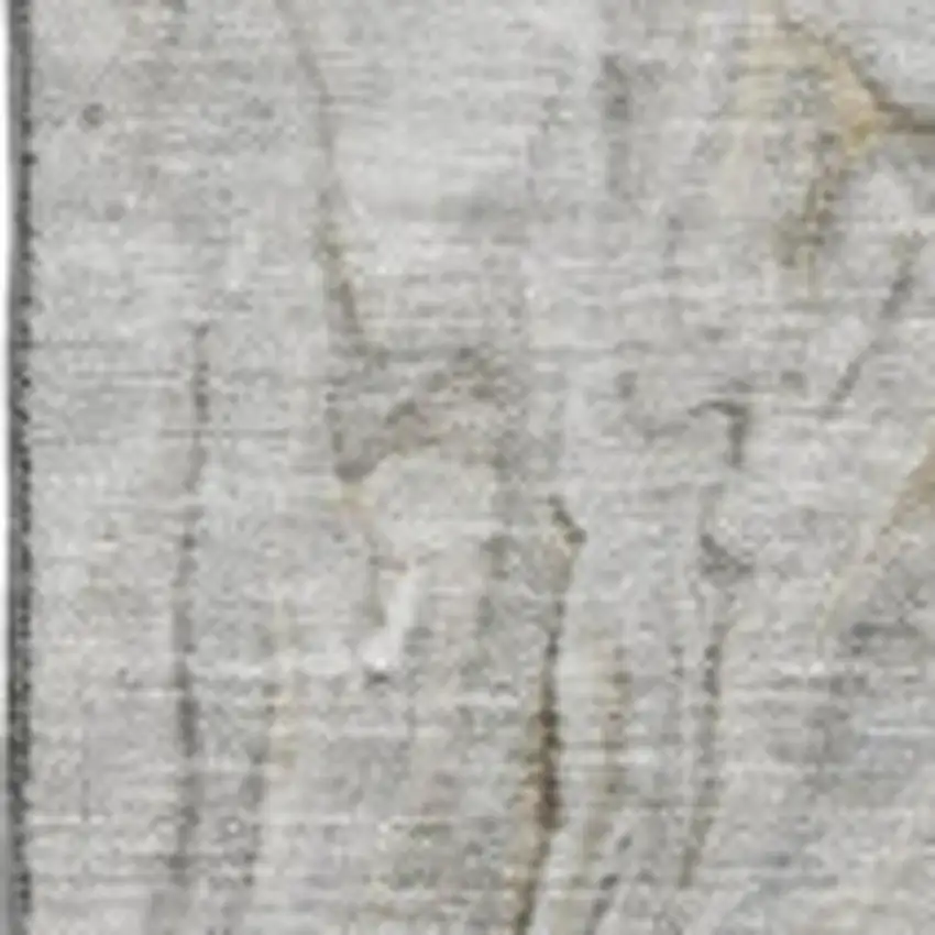 Taupe Gray And Ivory Abstract Washable Area Rug With UV Protection Photo 2