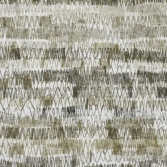 Taupe Gray And Ivory Striped Washable Area Rug With UV Protection Photo 3