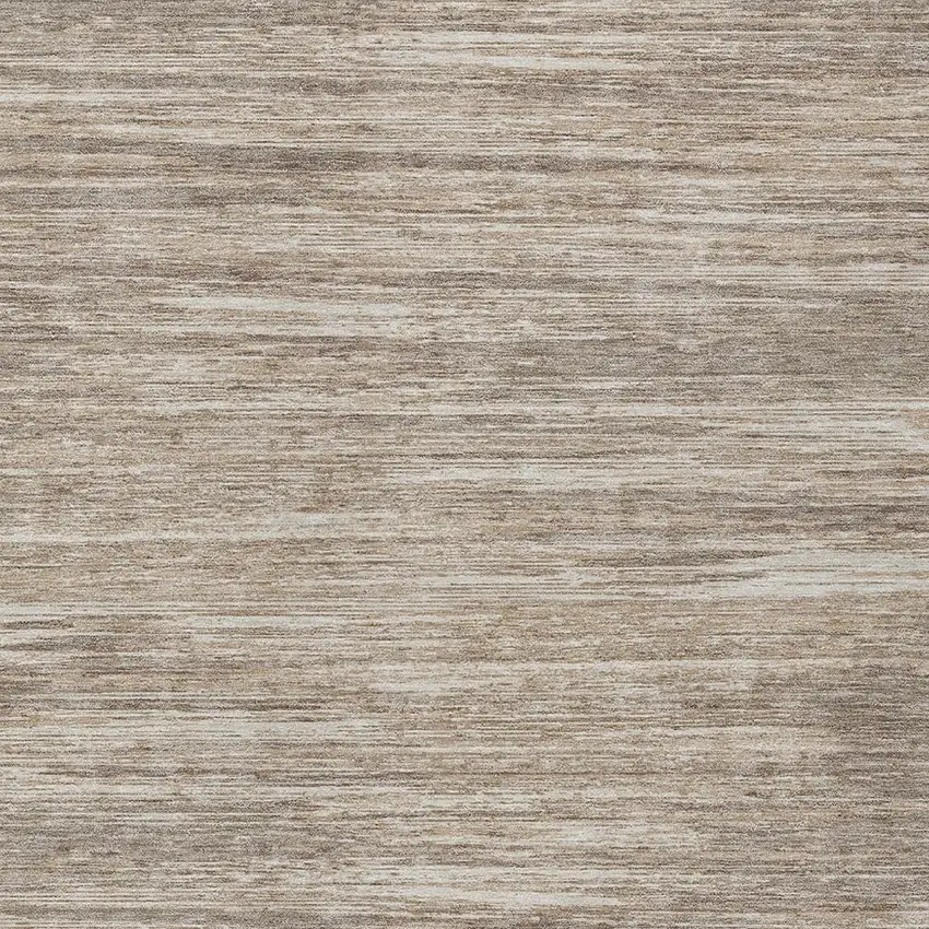 Taupe Gray And Ivory Striped Washable Indoor Outdoor Area Rug Photo 6