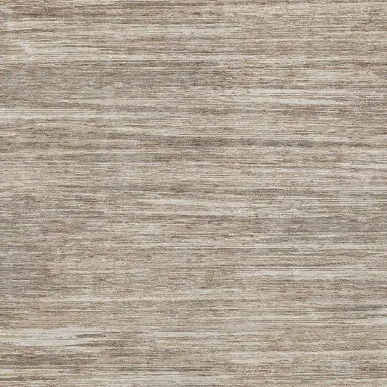 Taupe Gray And Ivory Striped Washable Indoor Outdoor Area Rug Photo 6