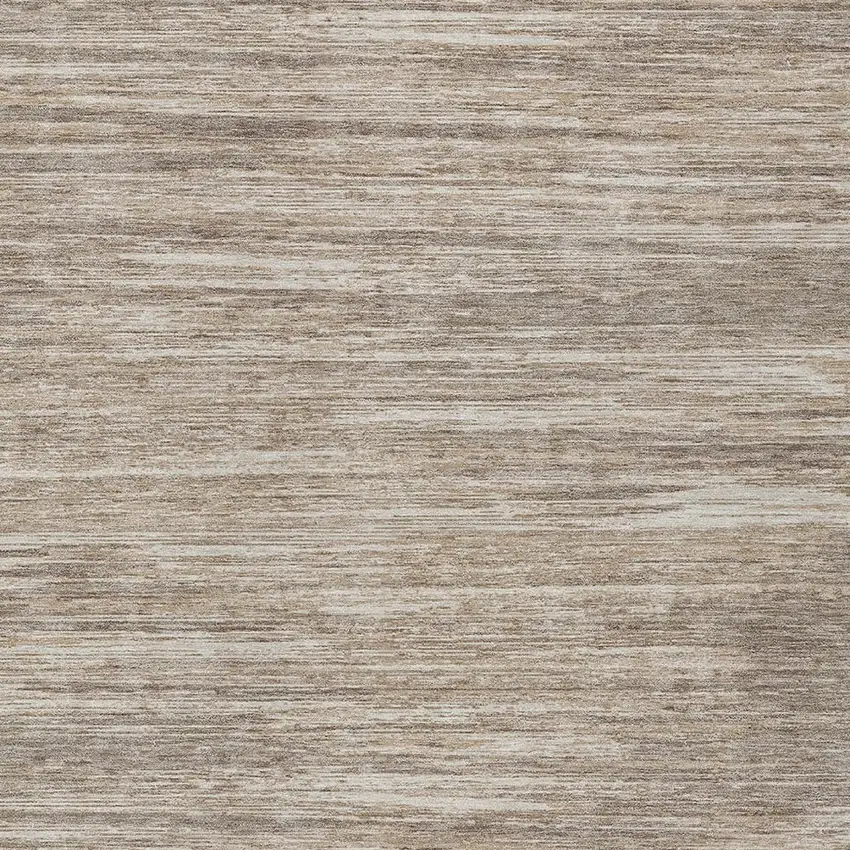 Taupe Gray And Ivory Striped Washable Indoor Outdoor Area Rug Photo 6