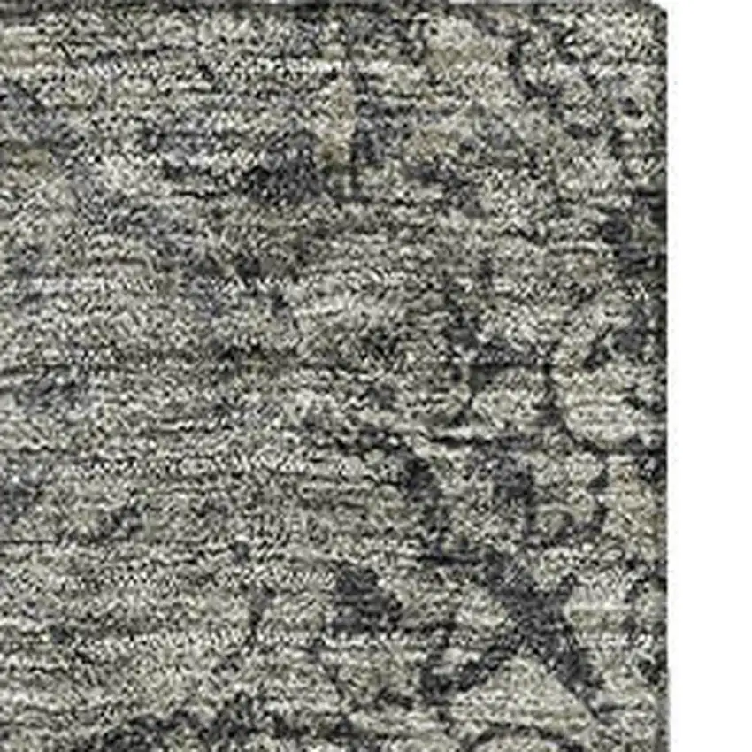 Taupe Gray And Khaki Abstract Washable Area Rug With UV Protection Photo 5