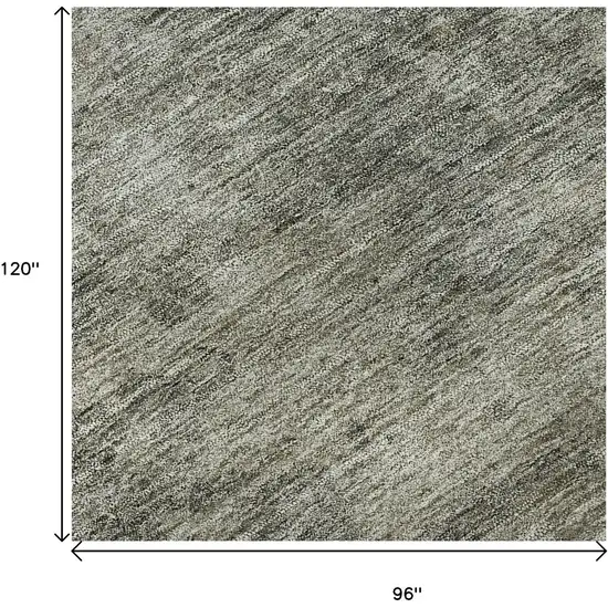 Taupe Gray And Khaki Abstract Washable Area Rug With UV Protection Photo 9