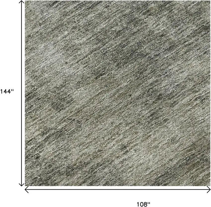 Taupe Gray And Khaki Abstract Washable Area Rug With UV Protection Photo 9