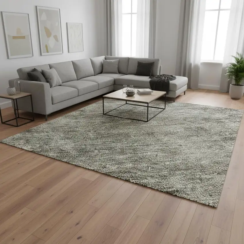 Taupe Gray And Khaki Abstract Washable Area Rug With UV Protection Photo 2